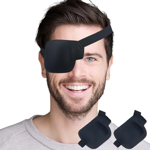Vista 9 de Parche para los ojos, 2 parches médicos para los ojos para adultos y niños, parches para ojos perezosos para ambliopía 3D para ojo derecho (derecha)
