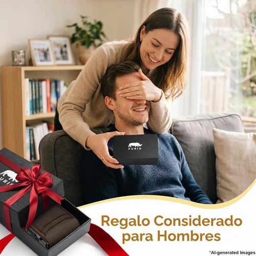 Vista 6 de furid Cartera de cuero genuino para hombres: billetera minimalista Café espresso de grano completo
