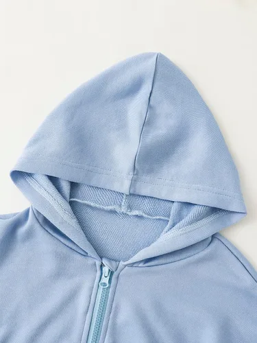 Vista 3 de Floerns Ropa con estampado gráfico para niñas, pantalones deportivos con chaqueta de 3 piezas