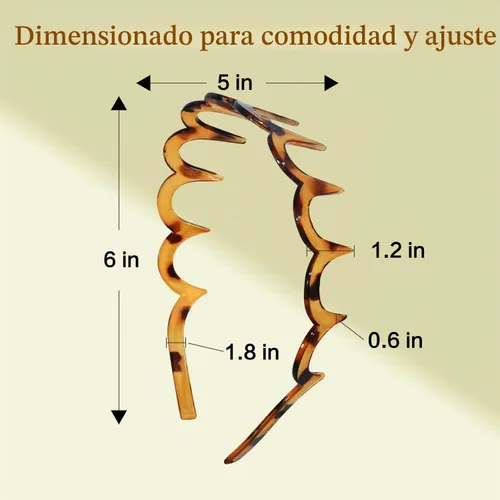 Vista 2 de 3 bandas para el cabello de metal con resorte ondulado (3 piezas)..