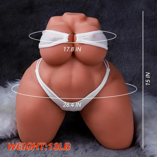 Vista 7 de Muñeca sexual BBW de 13 libras, diseño a escala 1:1, juguete sexual realista para hombres con vagina dual y canales anales, masturbador masculino