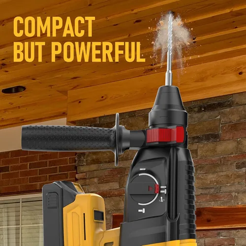 Vista 12 de SDS - Martillo giratorio inalámbrico compatible con batería Dewalt de 20 V, sin escobillas, taladro giratorio SDS para hormigón, mampostería