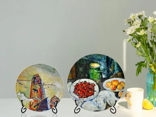 Vista 3 de Soporte para platos, soporte de placa de 6 pulgadas para exhibición, caballete de hierro negro de mesa para fotos, marco de fotos, obras de arte