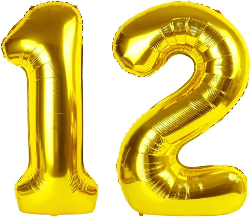 Vista 15 de Globos con números de 40 pulgadas, color negro, para decoraciones de cumpleaños de 10 a 100 años Jumbo 40In & Vibrant Color, With Hanging Holes