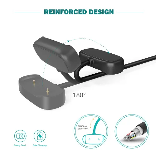 Vista 3 de TUSITA Cargador compatible con Amazfit GTR 2 2e, GTR Mini, GTS 2 2e, GTS2/GTS4 Mini, Active/Active Edge, Bip 5, Bip 3 Pro, Bip U Pro, T-REX Pro