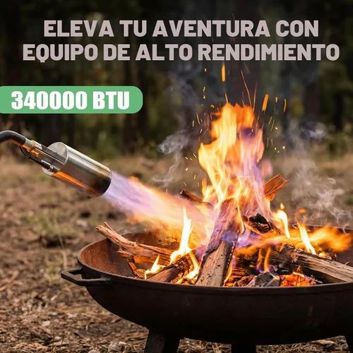 Vista 2 de Propane Torch Weed Burner with Hose, One-Touch Max Fire for Weeds Green