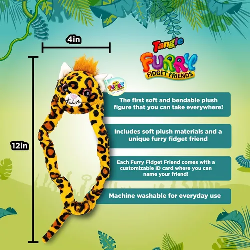Vista 2 de TANGLE Peludo Fidget Friends (Sabiduría El Leopardo)
