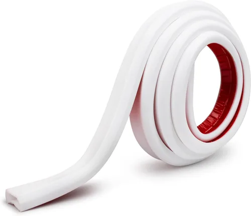 Vista 2 de RUBBER BOND Ocultador de cable de TV, cubierta de cable de pared, autoadhesivo, 6 pies, color blanco
