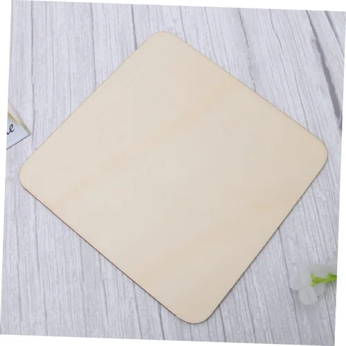 Vista 6 de NOLITOY Piezas de madera contrachapada de madera para manualidades, piezas de madera sin terminar, pieza de madera para bricolaje, rebanada
