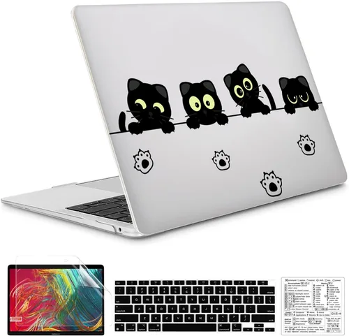Vista 33 de Funda compatible con MacBook Air de 13 pulgadas 2022, 2021-2018 A2337 M1 A1932 A2179, carcasa de plástico duro duradero, cubierta de teclado