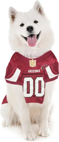 Vista 3 de Pets First NFL Arizona Cardinals Camiseta para Perro, Talla Extra Pequeña, Disfraz de Camiseta de Fútbol Americano para Mascota, Camiseta Deportiva