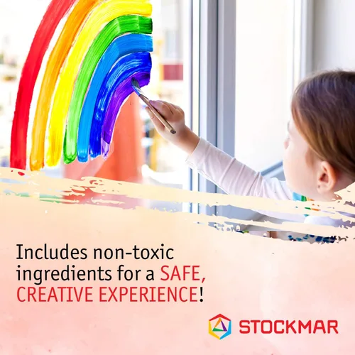 Vista 5 de Stockmar Pintura de acuarela, juego de 6, pintura lavable para niños, educadores en casa y estudiantes, suministros de arte Waldorf