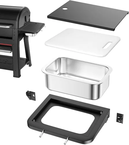 Vista 9 de Utheer Estante frontal plegable para ahumador Pit Boss PBV4NX, mesa