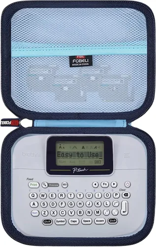 Vista 8 de FBLFOBELI Estuche de almacenamiento duro para Brother P-Touch PTM95/PT90/PT45M Handy Label Maker (solo la caja) (negro) Hard EVA Shell, Shockproof