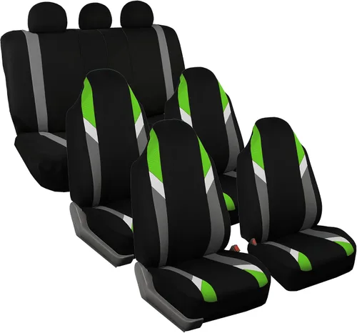 Vista 29 de FH Group Tres filas de 7 plazas, fundas de asiento modernistas de alta calidad, se adaptan a la mayoría de automóviles, camiones, SUV y camionetas