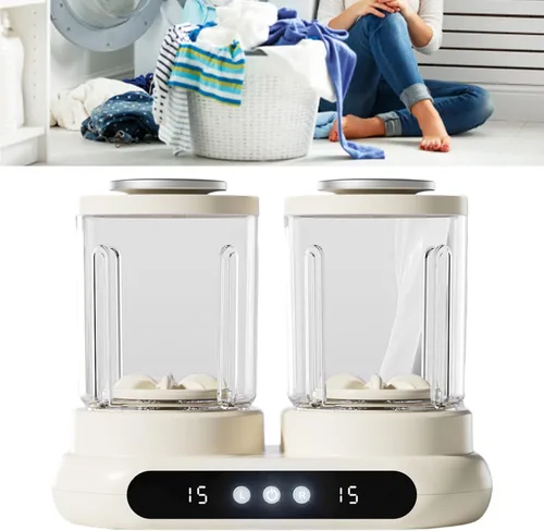 Vista 2 de Twin Tub Washing Cup 2000ML Capacidad Doble Cubo Lavadero Sistemas para ropa separada con motor potente