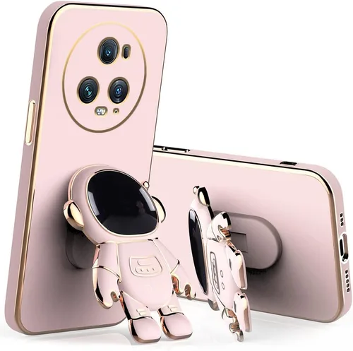 Vista 8 de Compatible con Honor Magic 5 Pro Funda con chapado creativo de astronauta de dibujos animados rosa, funda para teléfono Honor Magic 5 Pro, funda