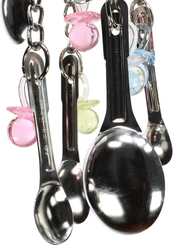 Vista 5 de Bonka Bird Toys 3500 Duo Cuchara Clacker de 16 x 3.50 pulgadas, gran juguete de jaula de rompecabezas de loro, Amazon, gris africano, eclectus