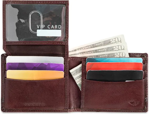 Vista 26 de Dockers Mens piel Capacidad extra Slimfold Bifold Wallet