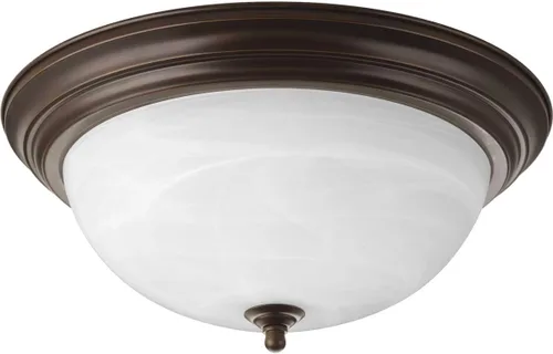 Vista 16 de Progress Lighting 2-Light Ceiling Light, Flush Mount Ceiling Light Fixture for Interior Kitchen Lights, Hallway, Bedroom, Living Room, 13-1/4