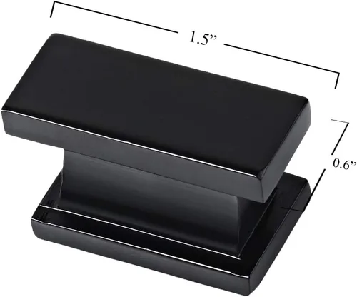 Vista 3 de Southern Hills SHKM001-BLK-5 - Perillas negras para gabinete, paquete de 5 unidades, herrajes negros mate para cocina, escritorio, muebles