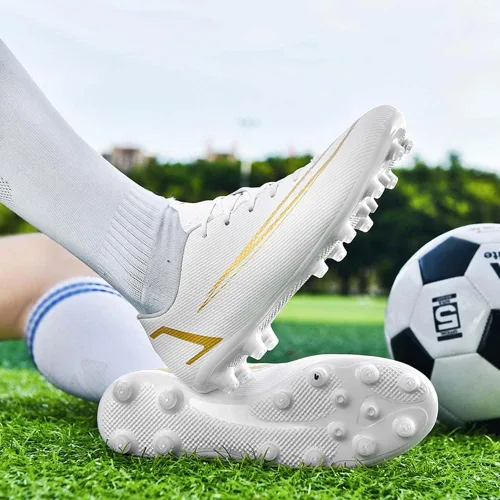 Vista 5 de Niber Tenis de fútbol unisex AG para entrenamiento juvenil en interiores tenis de fútbol atlético equipo de fútbol TF 22zn-cd-awhite 9 niños grandes