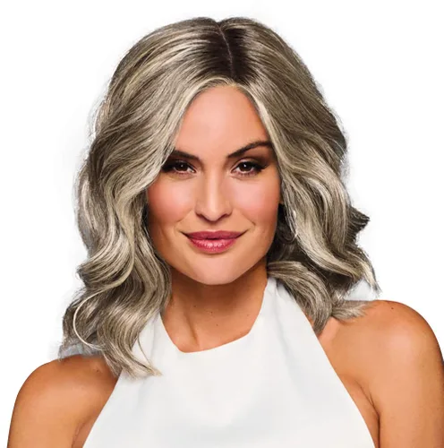 Vista 14 de Raquel Welch Bella Vida - Peluca ondulada en capas, 100% atada a mano, longitud de hombro por Hairuwear, gorra pequeña promedio, RL10/12 castaño
