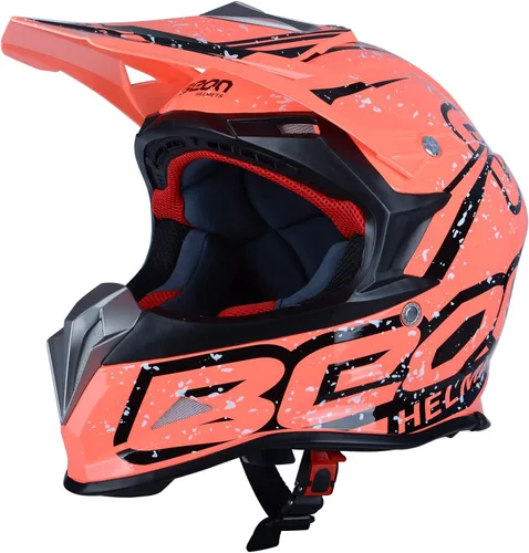 Vista 7 de BEON Adult Dirt Bike Helmets Motocross ATV Dirtbike BMX MX Offroad Full Face Motorcycle Helmet, DOT Certified Model B602
