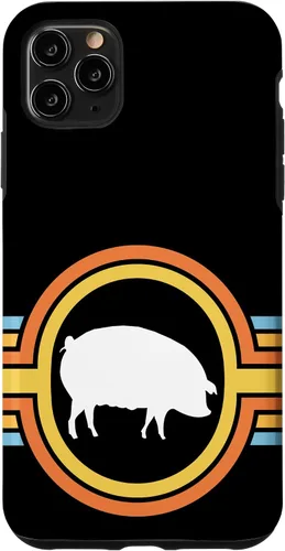 Vista 13 de Pig - Farm Farming Piglet Piggy Hog Swine Cute 70s Retro Case for iPhone 17