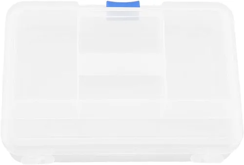 Vista 6 de Heyiarbeit Caja de almacenamiento de componentes, 10 rejillas de plástico fijas para componentes electrónicos, cajas de herramientas, color blanco