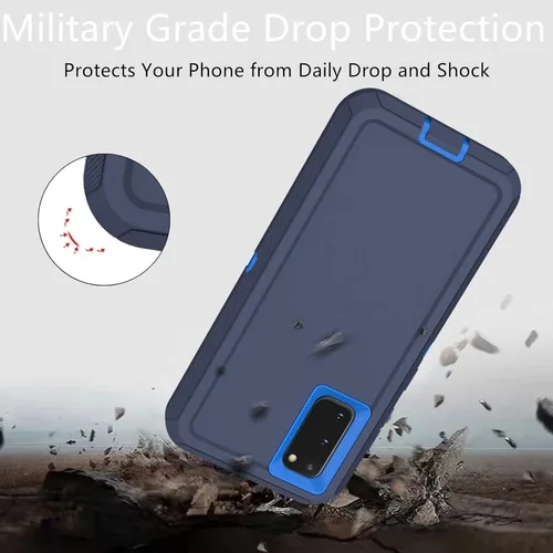Vista 6 de Funda para Samsung Galaxy S20 (no para versión Plus), resistente funda protectora a prueba de polvo a prueba de golpes, protección contra caídas, 3