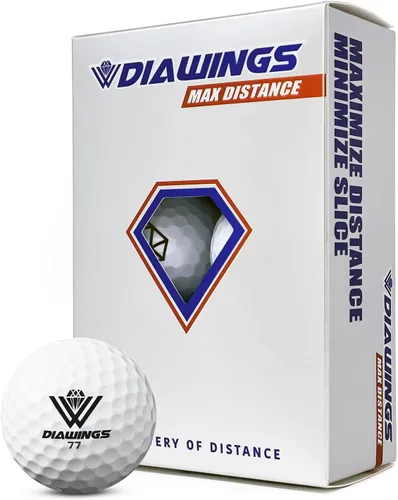 Vista 10 de Diawings Max Distance - Pelotas de golf para máxima distancia, anticorte, giro bajo, tiros rectos, media docena, 6 pelotas Blanco, rosa, naranja