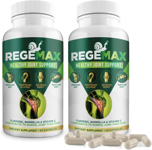 Vista 10 de REGEMAX regenera y ayuda a aliviar molestias en las articulaciones, suplemento de proteína de caracol, boswellia serrata y cúrcuma – 60 cápsulas (1)