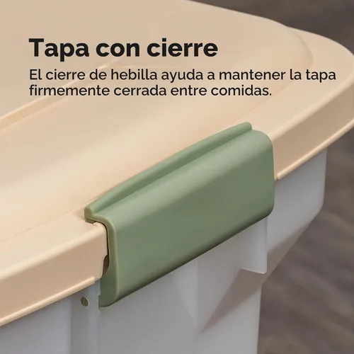 Vista 7 de Contenedor hermético para almacenamiento de alimentos Iris Premium, Bronceado, pequeño Almendra