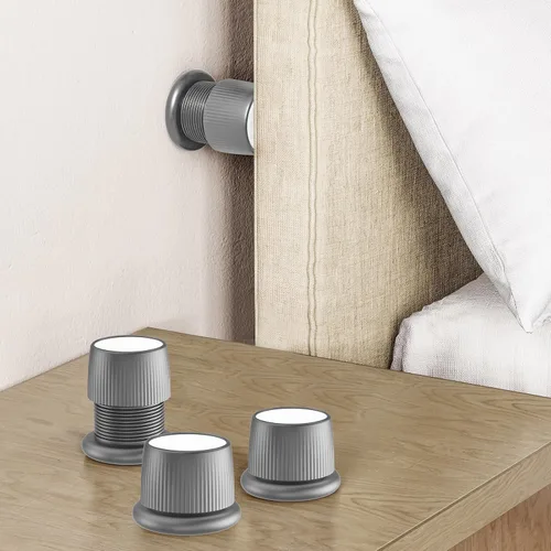 Vista 12 de Elevadores ajustables para muebles, elevadores de cama de 1.6 a 2.6 pulgadas, color blanco, plástico duradero y antideslizantes, elevadores de sofá
