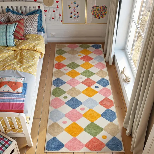 Vista 42 de jinchan Alfombra a rayas de 2 x 3 para entrada, alfombra de cocina, tapete pequeño, antideslizante, ligero, de bajo perfil, decoración para entrada