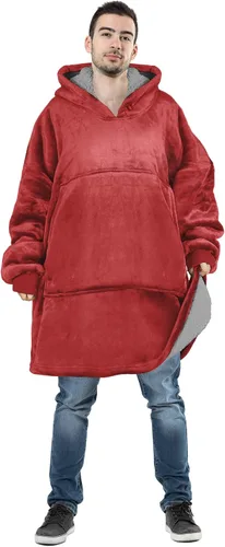 Vista 6 de Tirrinia - Sudadera con capucha de gran tamaño, manta de sherpa cómoda, reversible, gigante, para adultos, hombres, mujeres, adolescentes, esposa