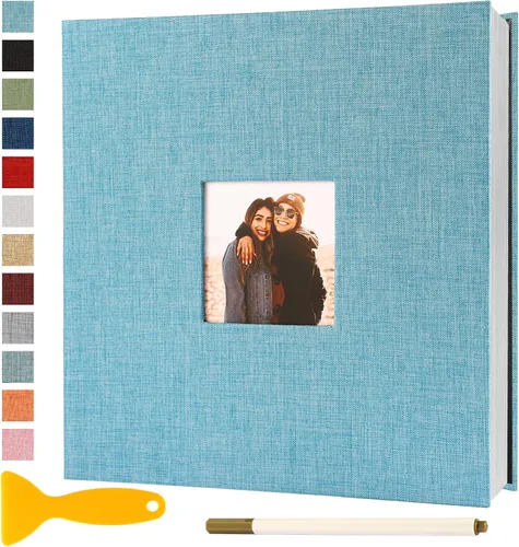 Vista 19 de Álbum de fotos autoadhesivo con páginas adhesivas para manualidades, álbumes de fotos magnéticos para fotos de 4x6, 5x7, 8x10, páginas adhesivas
