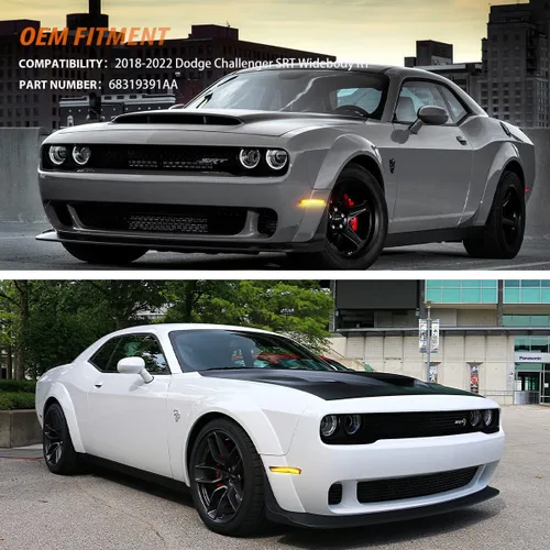 Vista 7 de ADIIL Luces de posición laterales LED de repuesto para Dodge Challenger SRT Widebody RT ámbar LED guardabarros delanteros OEM Fit Sidemarker Kit