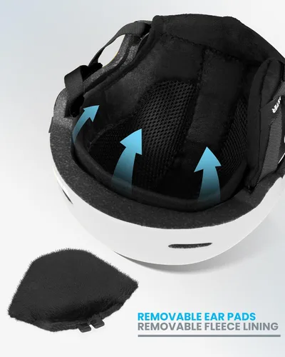 Vista 5 de OutdoorMaster Casco de Snowboard para Niños y Niñas - Carcasa de PC Duradera, Espuma EPS y 12 Rejillas de Ventilación, Ajuste con Dial Ajustable