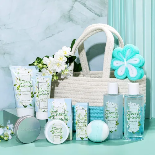 Vista 2 de Regalos de spa para mujeres, juegos de regalo de spa para mujeres, juego de regalo de ducha corporal y tierra con baño de burbujas, gel de ducha