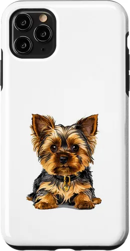 Vista 13 de Adorable Yorkshire Yorkie Terrier Puppy Yorky Funda para iPhone 16