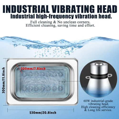 Vista 4 de Anbull 22L/5.8Gal 480W Limpiador Ultrasónico Industrial de 304 Acero Inoxidable con Temporizador Digital y Calentador para Herramientas de Llave