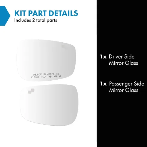 Vista 2 de TRQ Juego de cristales de espejo compatible con Mazda CX-3 2016-2021