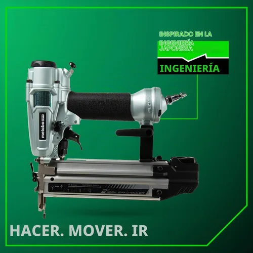 Vista 14 de Metabo HPT Clavadora Pro Brad, Clavadora Neumática de Acabado Pro-Preferida para Trabajos de Molduras, Construcción de Muebles, Ligera y Duradera