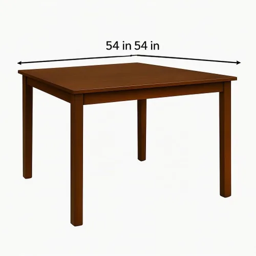 Vista 9 de CARTESIAN Juego de comedor de 9 piezas de altura de mostrador, nogal, construcción de madera maciza, mesa cuadrada con hoja de extensión, 8