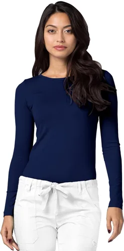 Vista 2 de Adar Underscrubs - Camiseta de manga larga para mujer, 2 unidades Azul marino