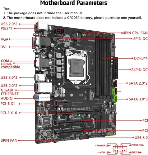 Vista 6 de B85M PRO LGA 1150 Placa base para procesadores Intel 4ª Gen Core i7 i5 i3/Pentium/Celeron Series