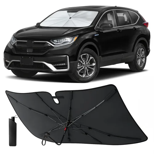 Vista 49 de EcoNour Parasol plegable para parabrisas de Mazda 3 2014-2016 2017 2018, parasol para ventana delantera de automóvil, protección UV, bloqueador
