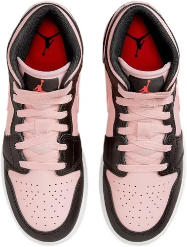 Vista 5 de Jordan Big Kid's 1 Mid AtmosphereInfrared 23-Black (554725 604)